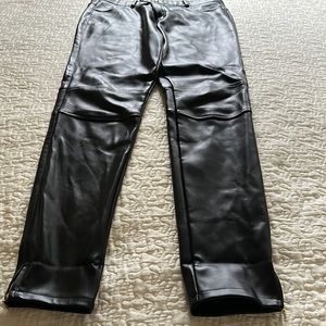 Leather look pants size 16